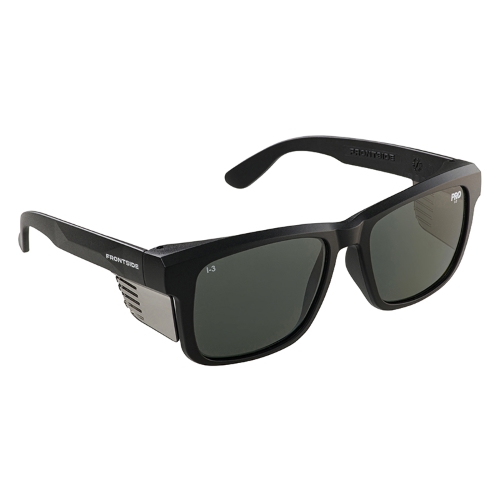 FRONTSIDE SAFETY GLASSES POLARISED SMOKE LENS WITH BLACK FRAME